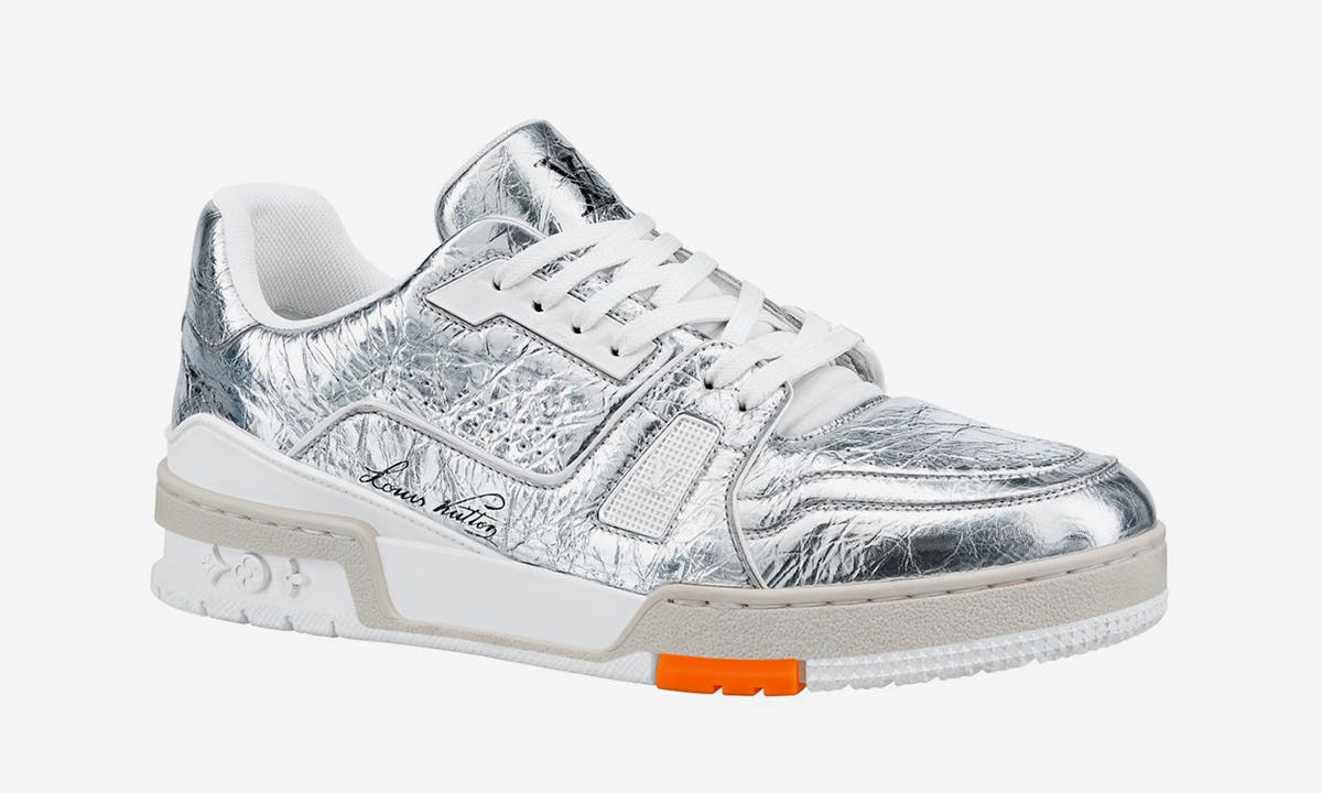Lv sneakers silver Clearance